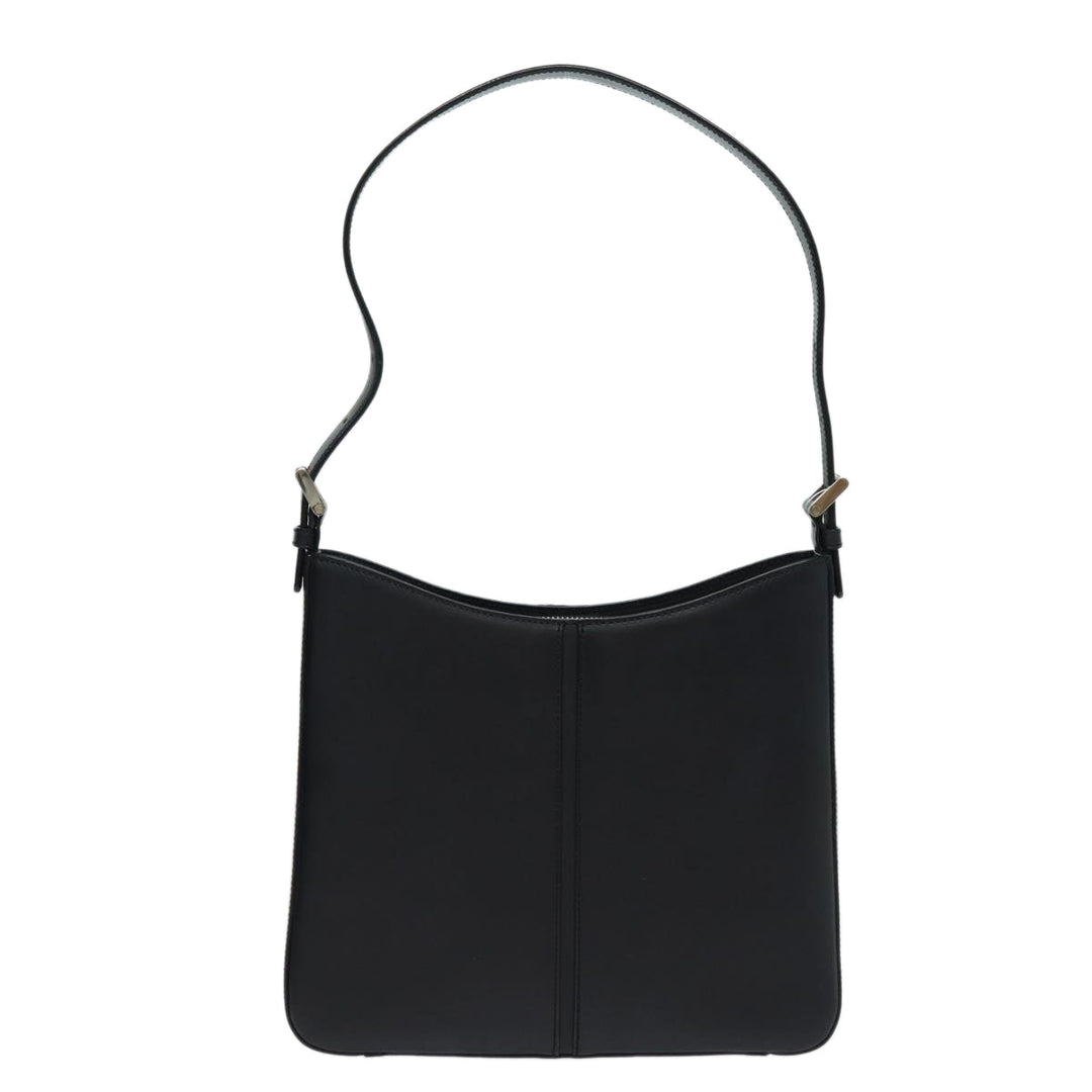 Burberry Shoulder Bag Leather Black Auth bs15614