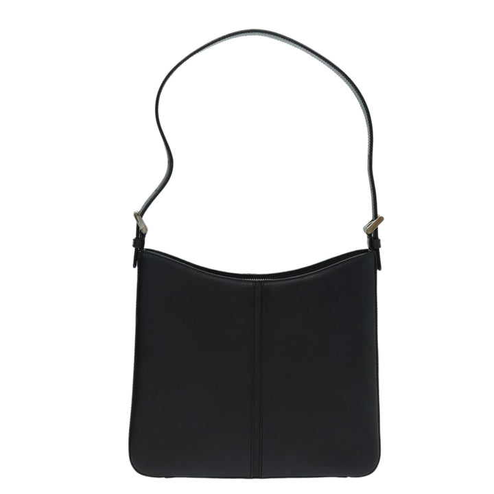Burberry Shoulder Bag Leather Black Auth bs15614