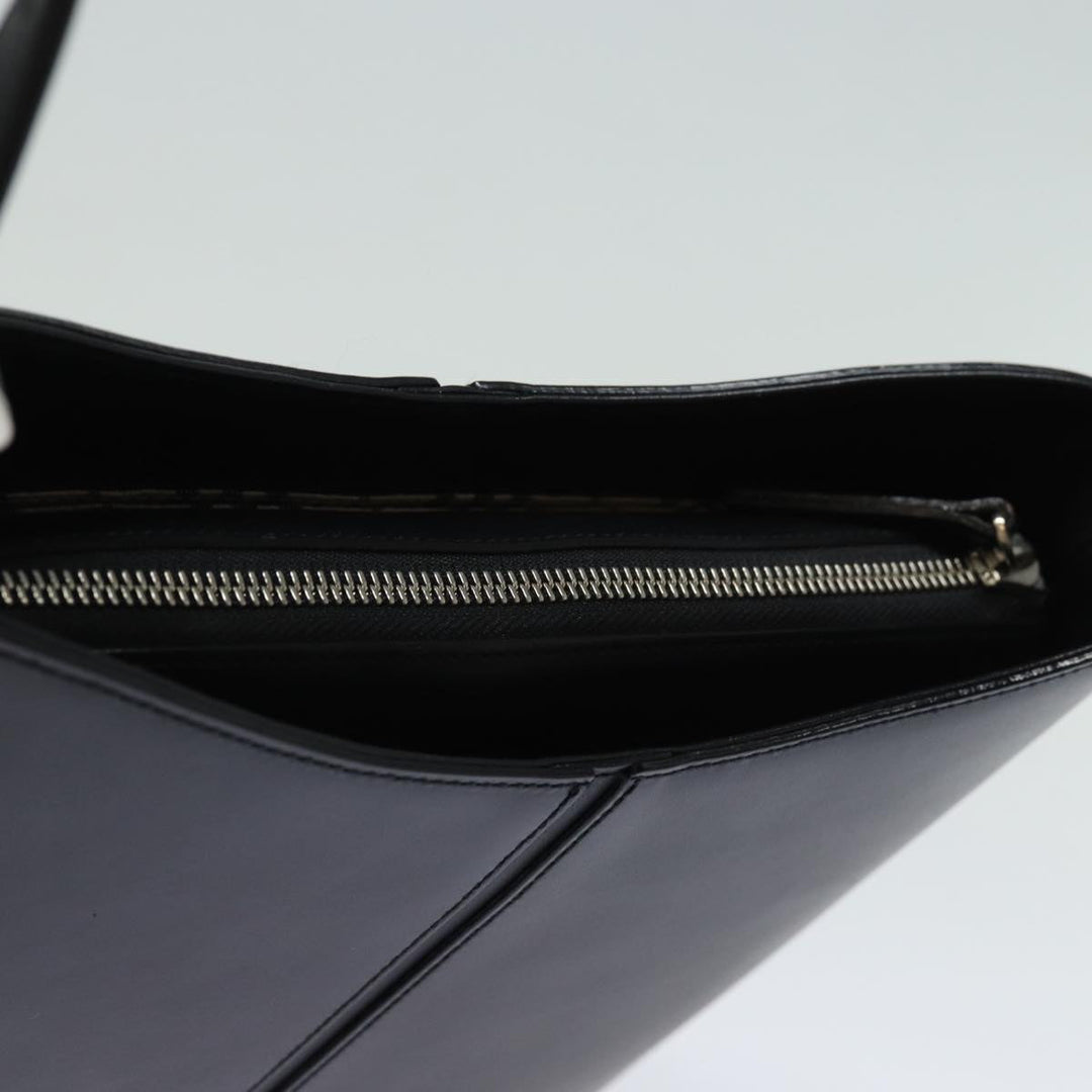 Burberry Shoulder Bag Leather Black Auth bs15614