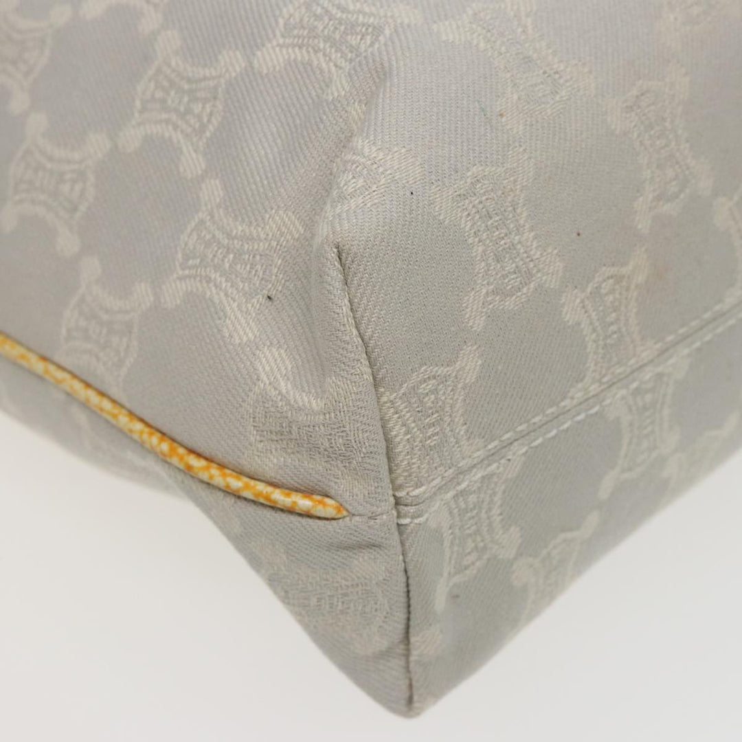 Celine Macadam Canvas Tote Bag Yellow Light Blue Auth bs15626