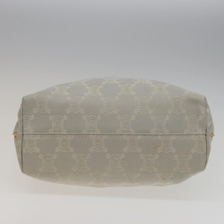 Celine Macadam Canvas Tote Bag Yellow Light Blue Auth bs15626