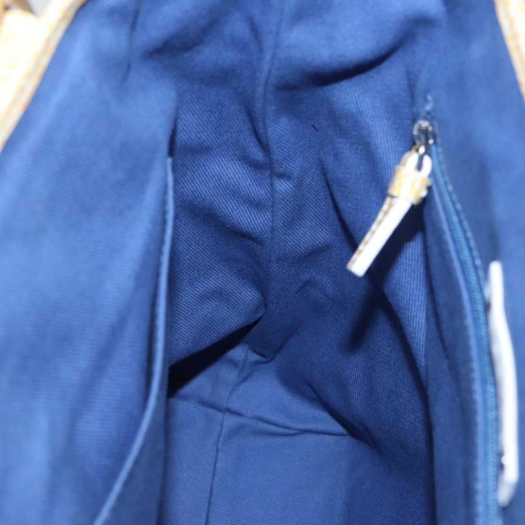 Celine Macadam Canvas Tote Bag Yellow Light Blue Auth bs15626
