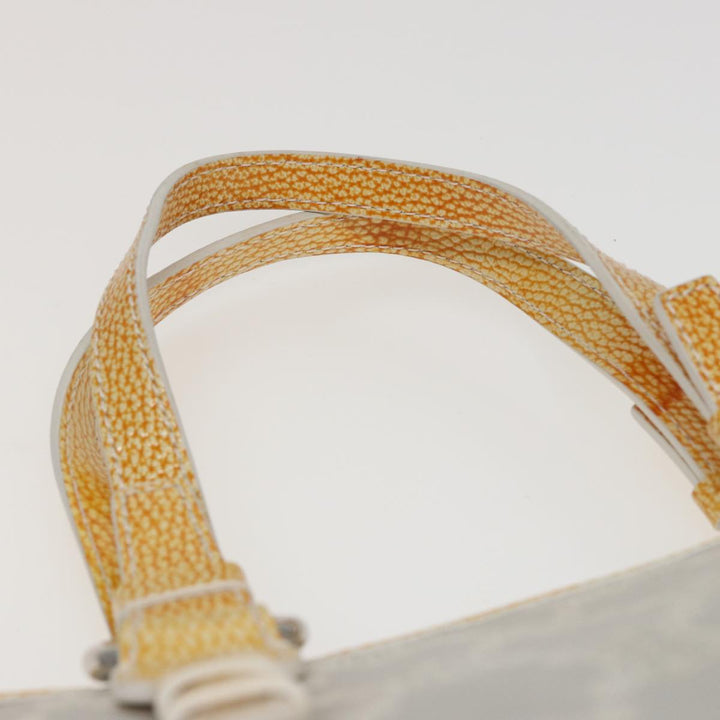 Celine Macadam Canvas Tote Bag Yellow Light Blue Auth bs15626
