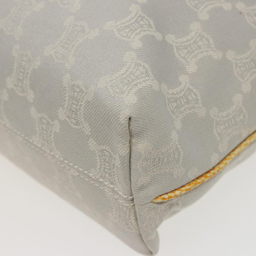 Celine Macadam Canvas Tote Bag Yellow Light Blue Auth bs15626