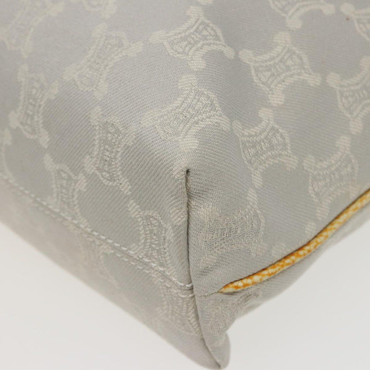 Celine Macadam Canvas Tote Bag Yellow Light Blue Auth bs15626