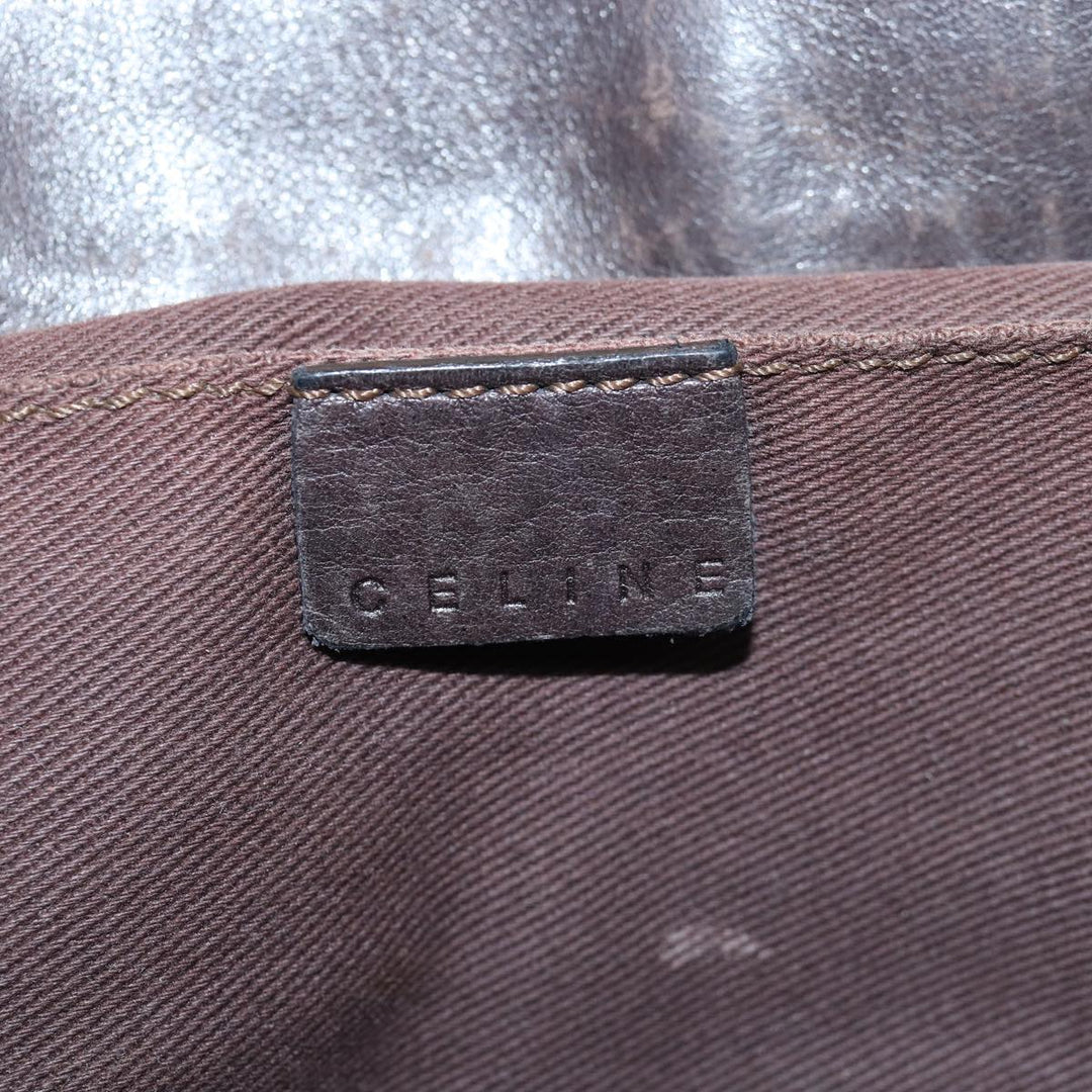 Celine Boogie bag Hand Bag Leather Brown  15627