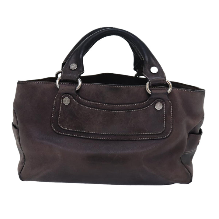Celine Boogie bag Hand Bag Leather Brown  15627
