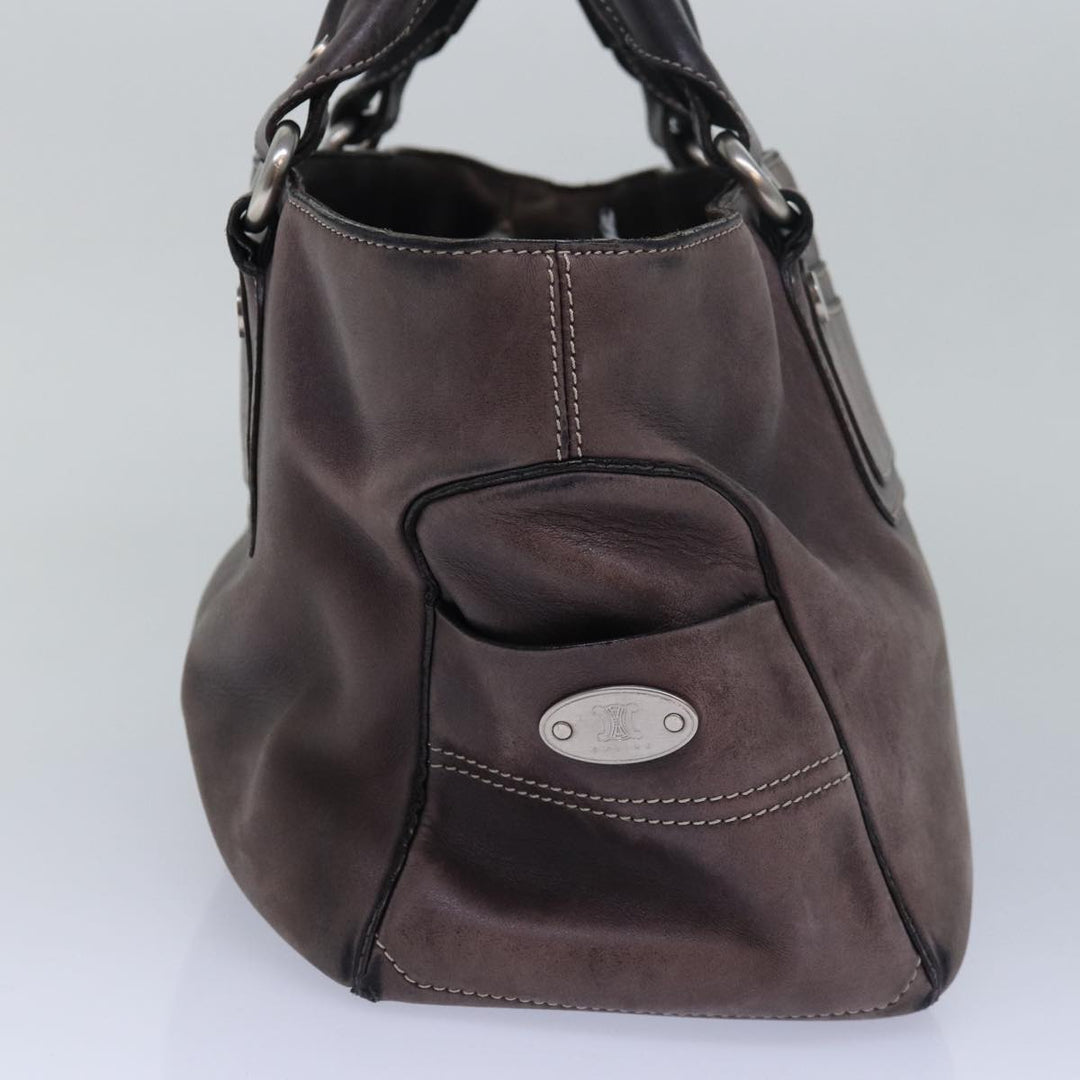 Celine Boogie bag Hand Bag Leather Brown  15627