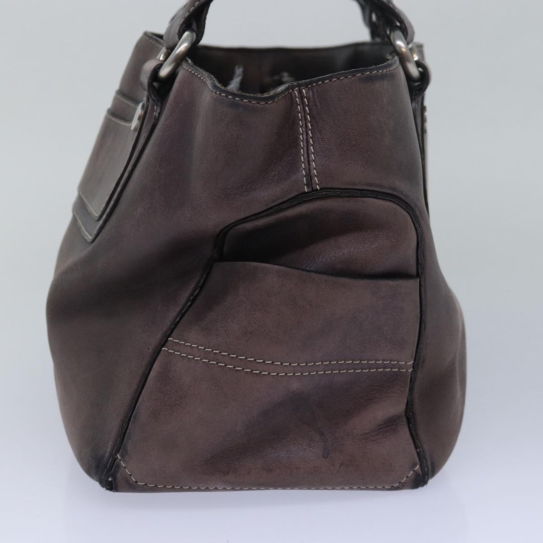 Celine Boogie bag Hand Bag Leather Brown  15627