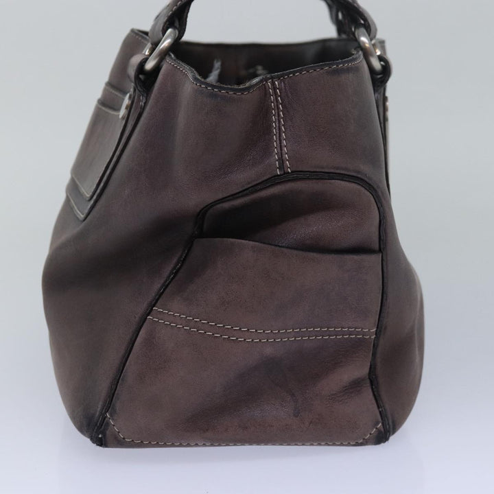 Celine Boogie bag Hand Bag Leather Brown  15627