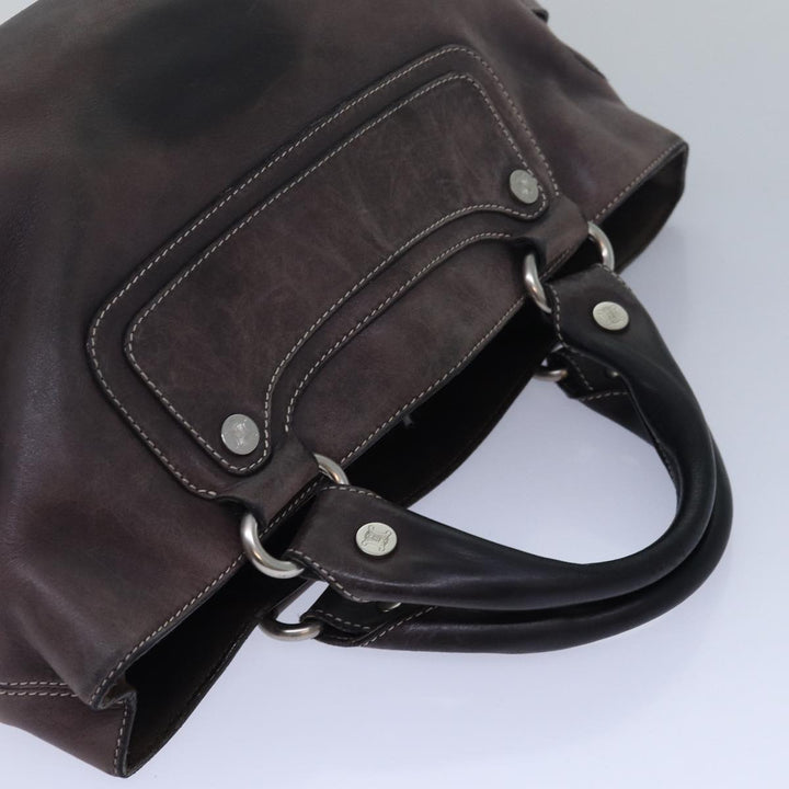 Celine Boogie bag Hand Bag Leather Brown  15627
