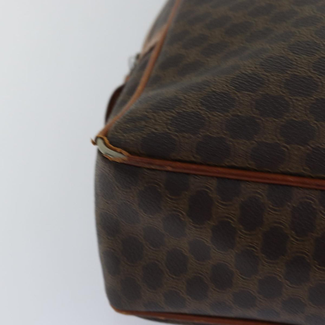 Celine Macadam Canvas Business Bag PVC Leather Brown  15632