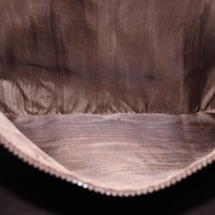 Celine Macadam Canvas Business Bag PVC Leather Brown  15632