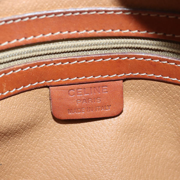 Celine Macadam Canvas Hand Bag PVC Leather Brown Auth bs15634