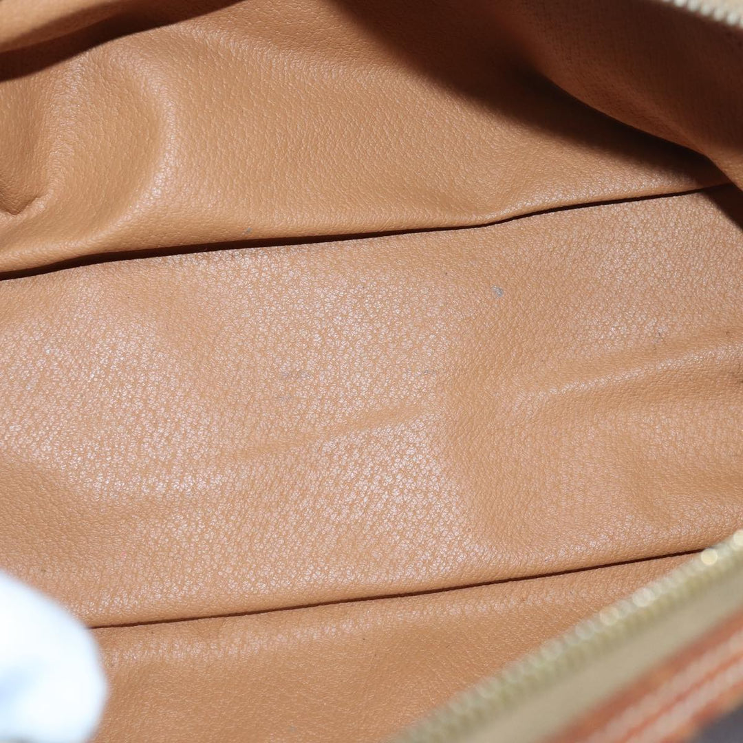 Celine Macadam Canvas Hand Bag PVC Leather Brown Auth bs15634