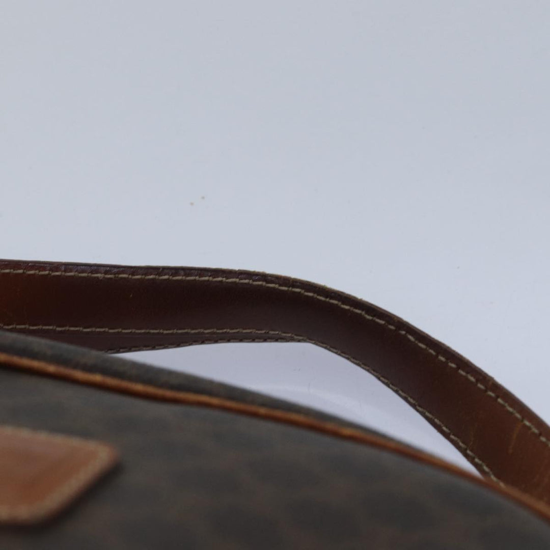Celine Macadam Canvas Hand Bag PVC Leather Brown Auth bs15634