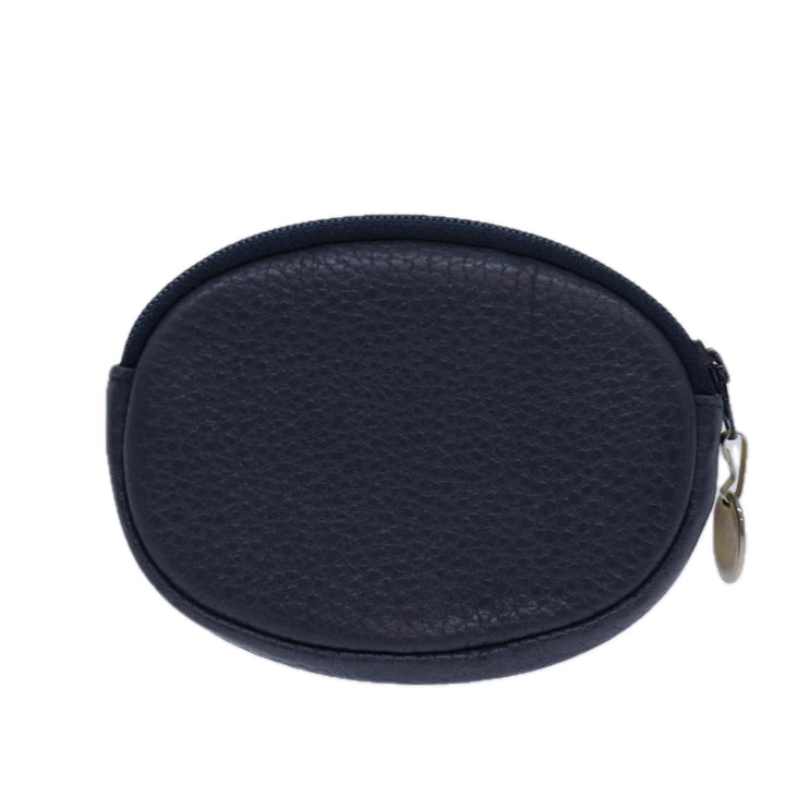 CHRISTIAN Top quality Dior Coin Purse Leather Navy Auth bs15647