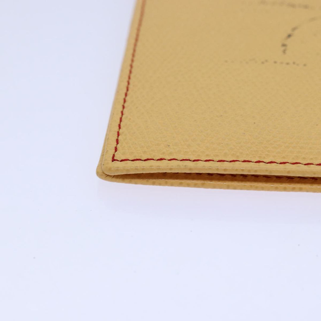 Celine Long Wallet Leather Yellow Auth bs15655