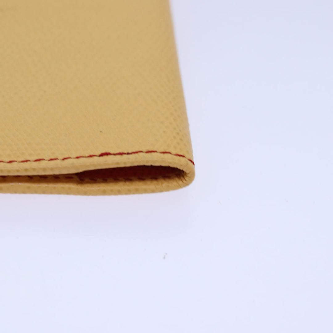 Celine Long Wallet Leather Yellow Auth bs15655