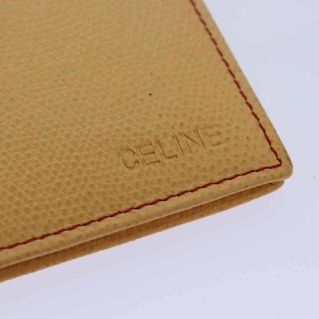 Celine Long Wallet Leather Yellow Auth bs15655