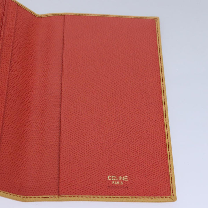 Celine Long Wallet Leather Yellow Auth bs15655