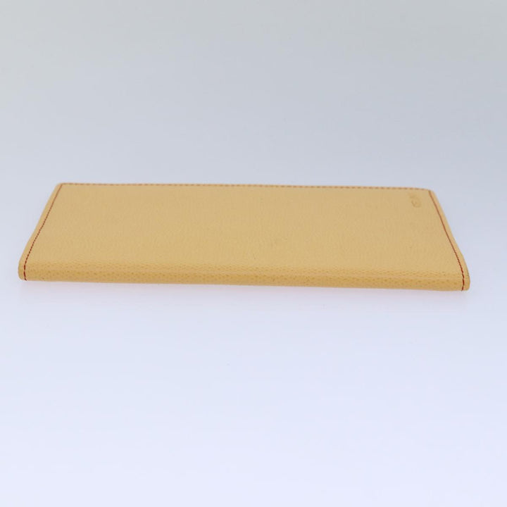 Celine Long Wallet Leather Yellow Auth bs15655