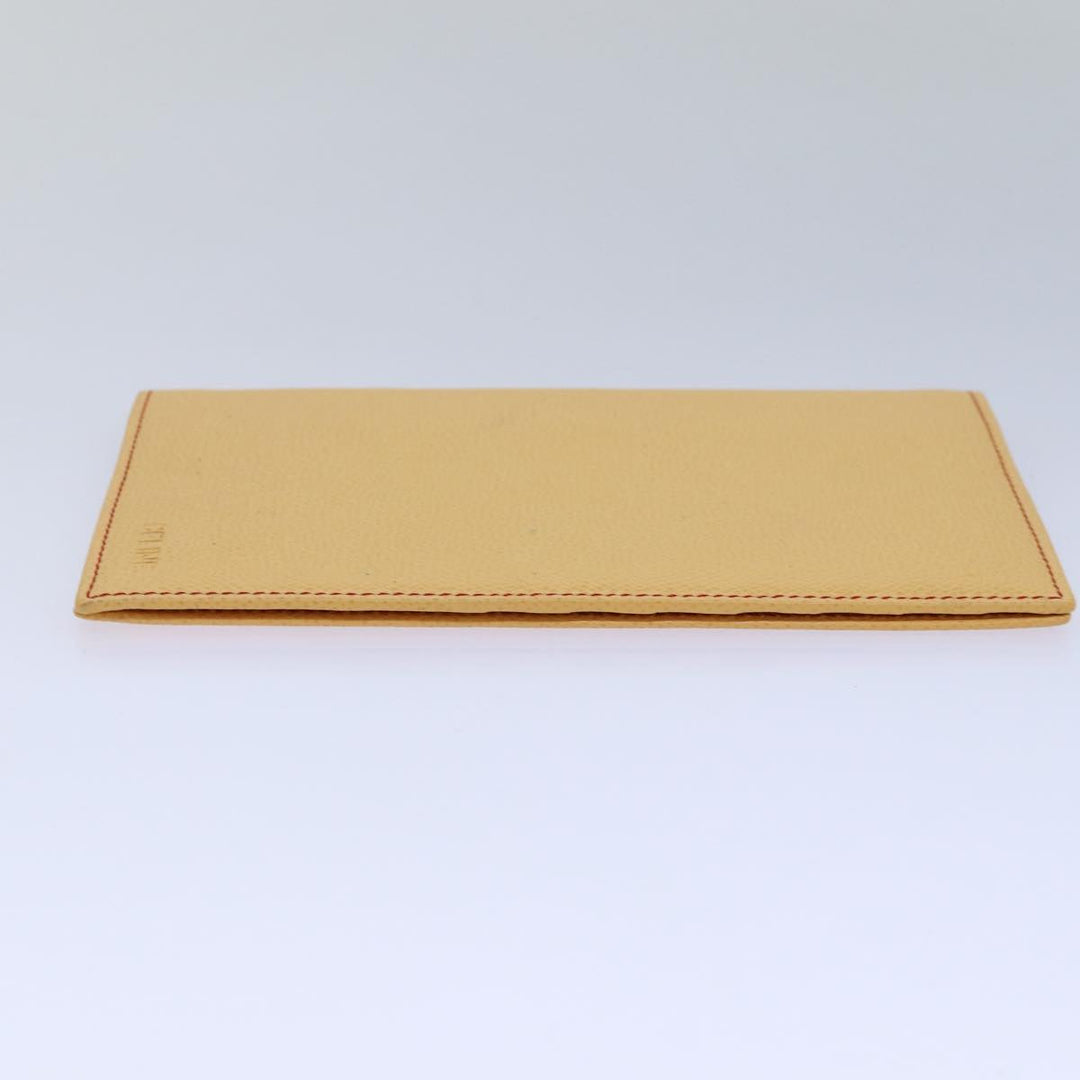 Celine Long Wallet Leather Yellow Auth bs15655