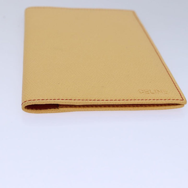 Celine Long Wallet Leather Yellow Auth bs15655