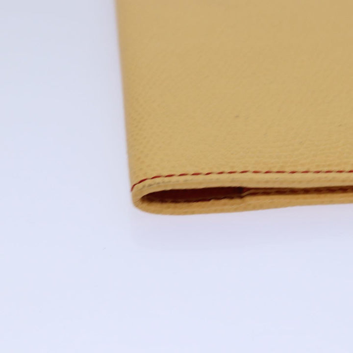 Celine Long Wallet Leather Yellow Auth bs15655