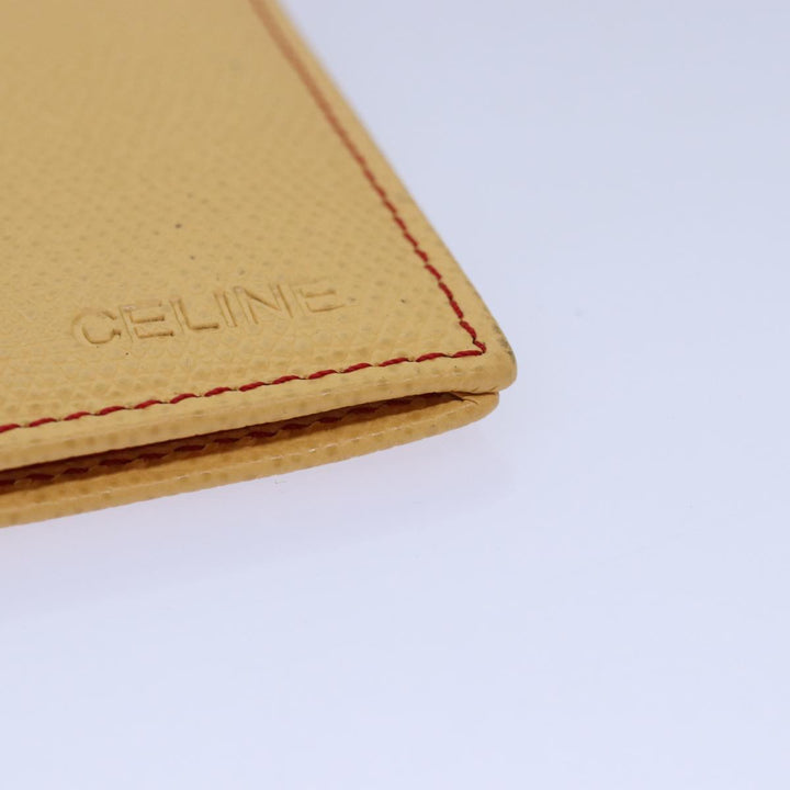 Celine Long Wallet Leather Yellow Auth bs15655