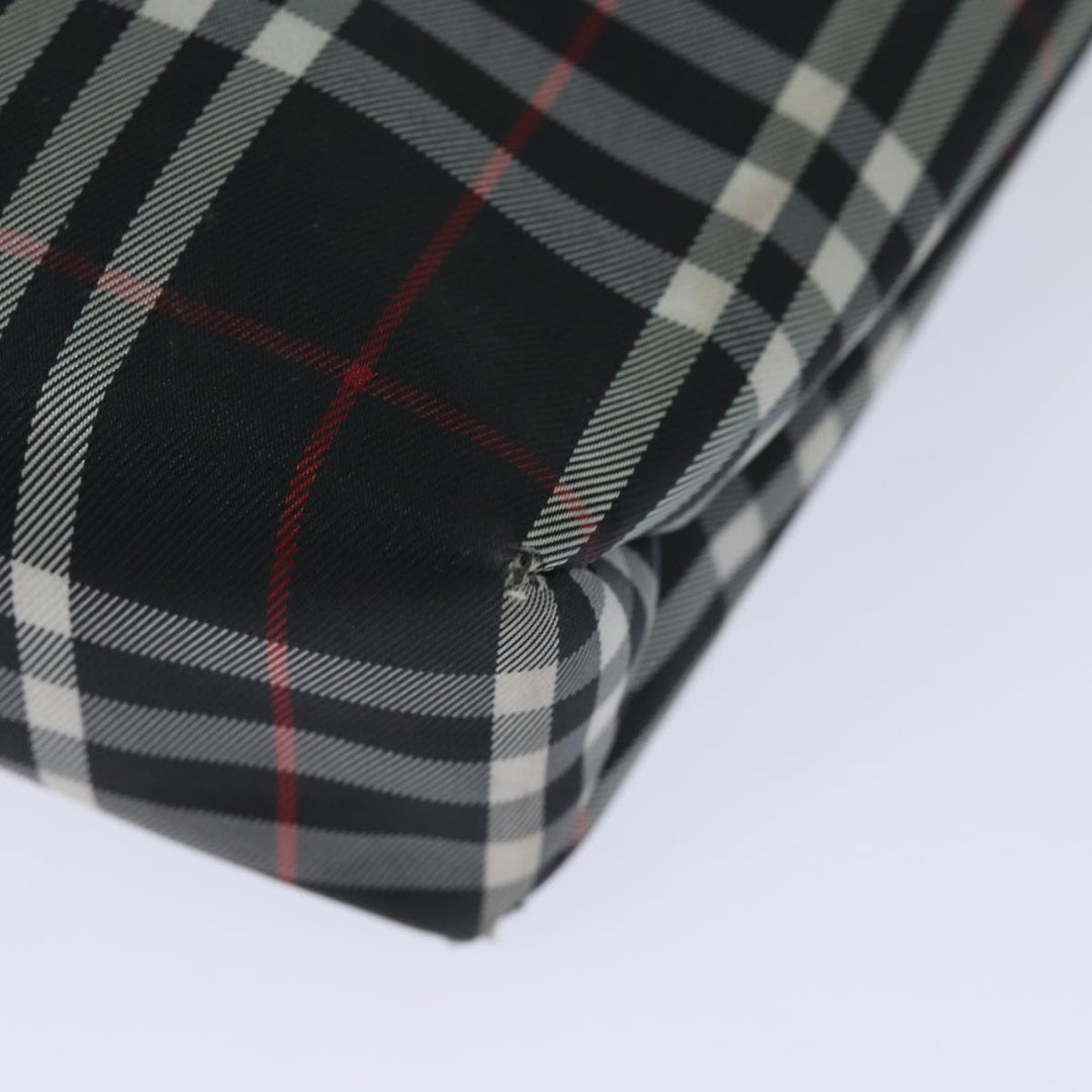 Burberry Nova Check Hand Bag Nylon Black Auth bs15673