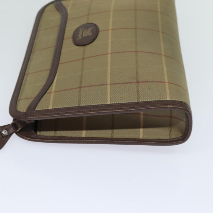 BurberrySs Nova Check Clutch Bag Canvas Beige Auth bs15676
