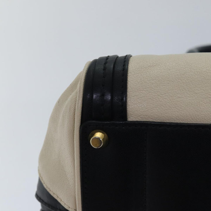Chloe Hand Bag Leather 2way Beige Black bs15698