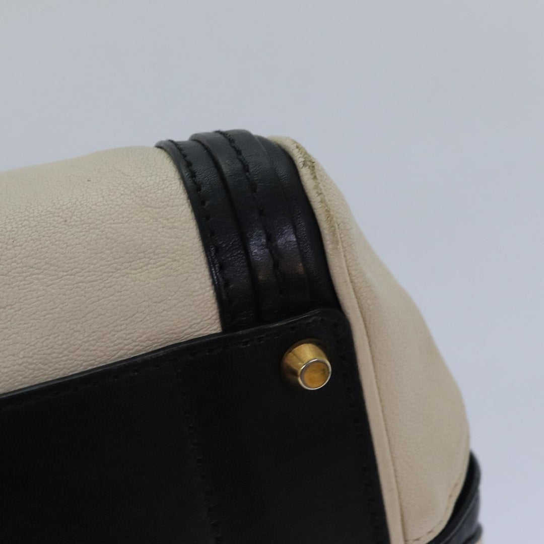 Chloe Hand Bag Leather 2way Beige Black bs15698