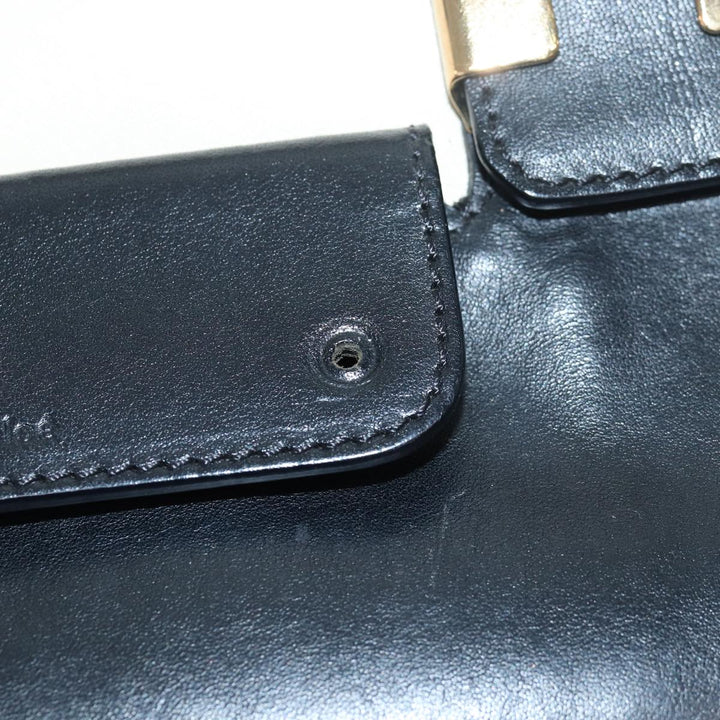Chloe Hand Bag Leather 2way Beige Black bs15698