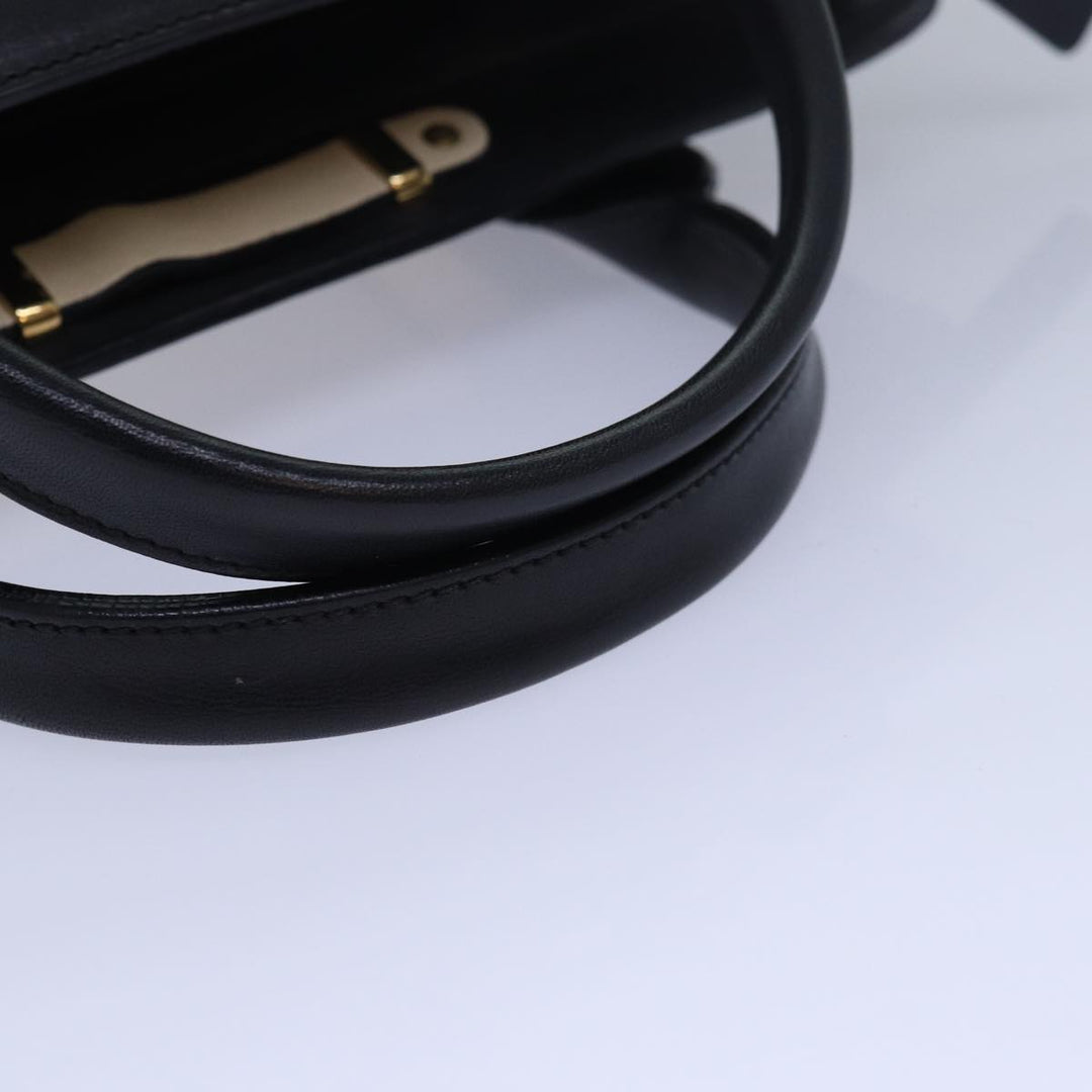 Chloe Hand Bag Leather 2way Beige Black bs15698