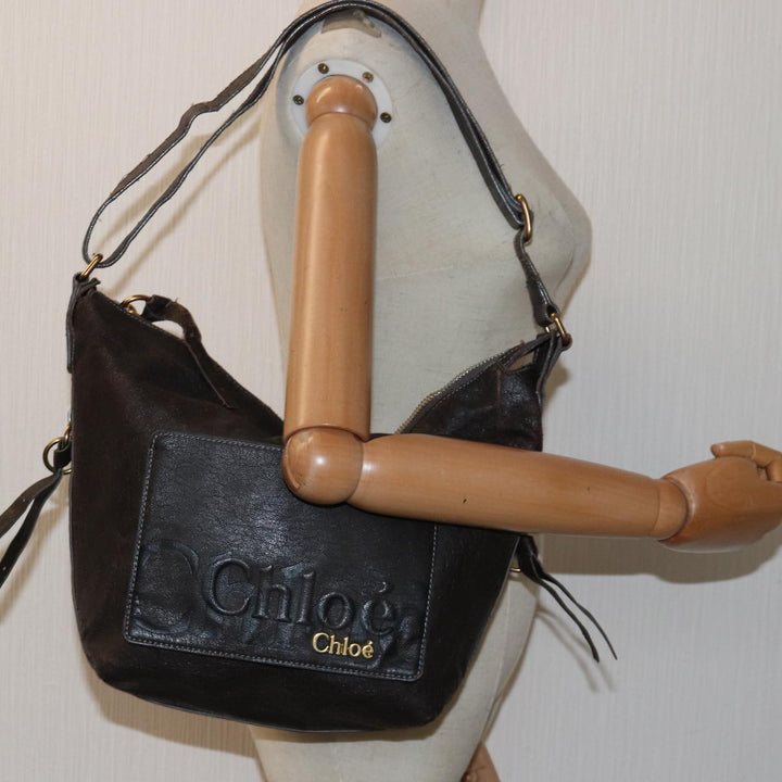 Chloe Shoulder Bag Leather Brown bs15699
