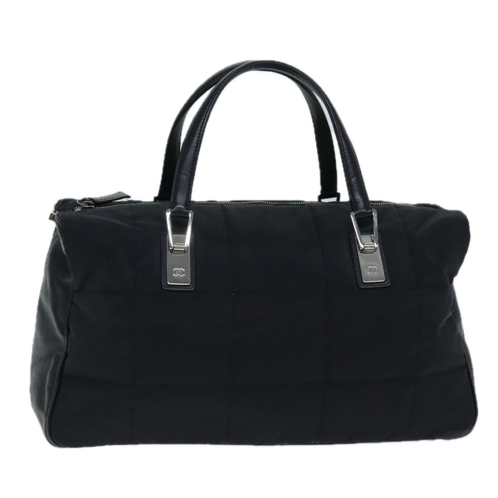 Top Quality Chanel Choco Bar Hand Bag Enamel Black CC Auth bs15702