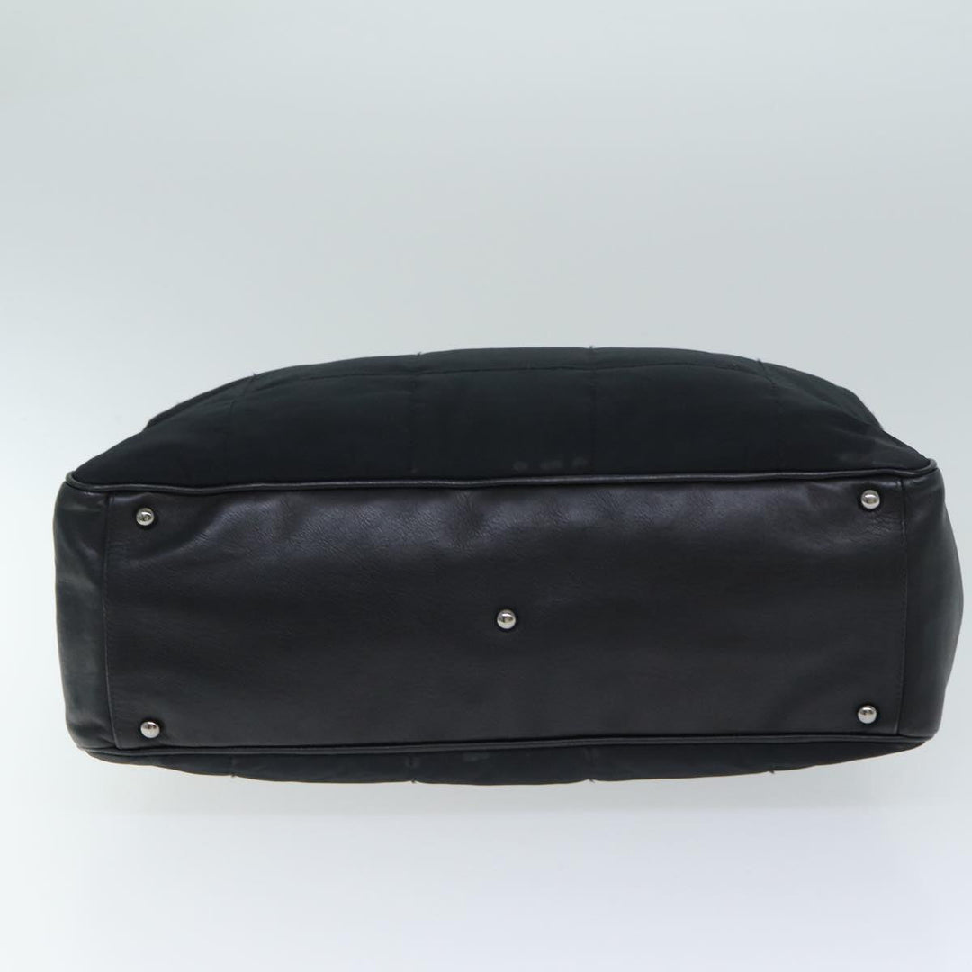 Top Quality Chanel Choco Bar Hand Bag Enamel Black CC Auth bs15702