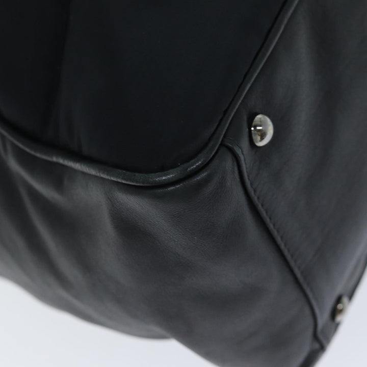 Top Quality Chanel Choco Bar Hand Bag Enamel Black CC Auth bs15702