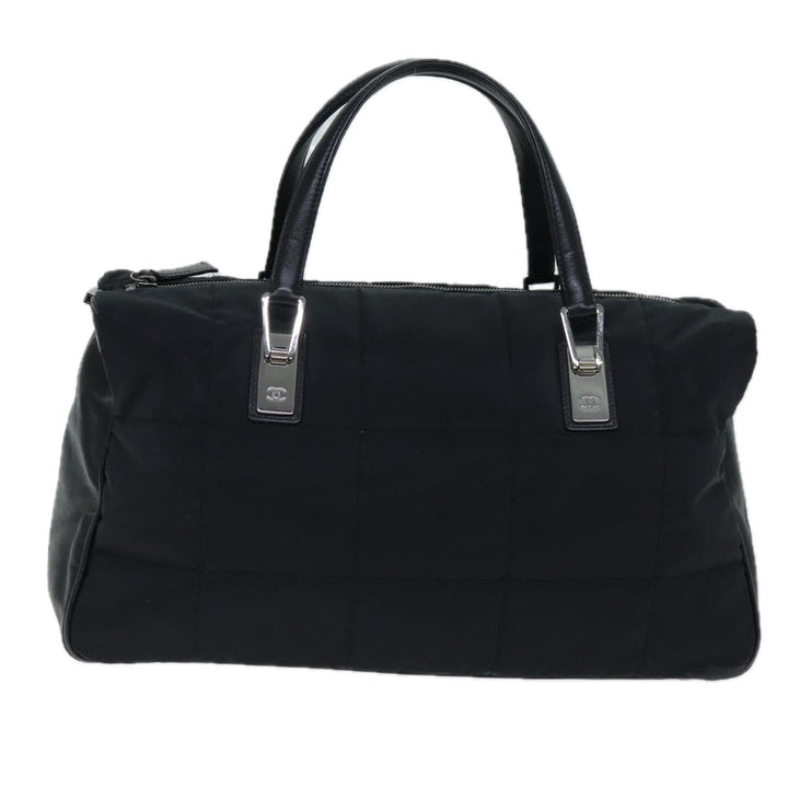 Top Quality Chanel Choco Bar Hand Bag Enamel Black CC Auth bs15702