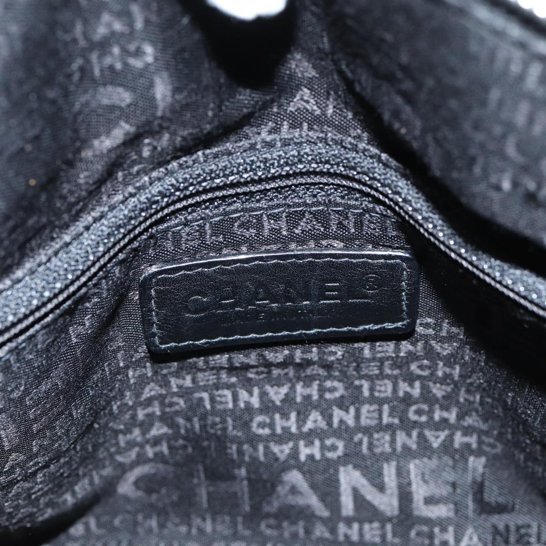 Top Quality Chanel Choco Bar Hand Bag Nylon Black CC Auth bs15707