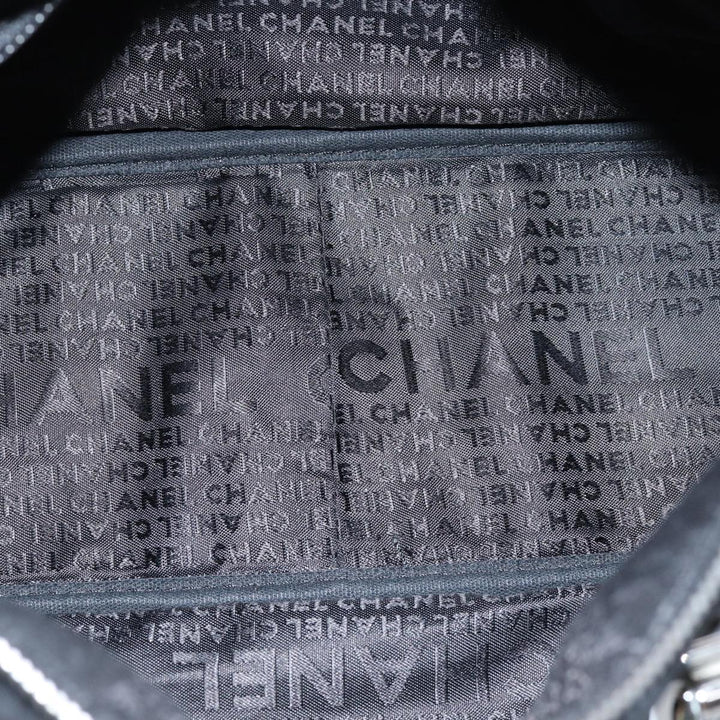 Top Quality Chanel Choco Bar Hand Bag Nylon Black CC Auth bs15707