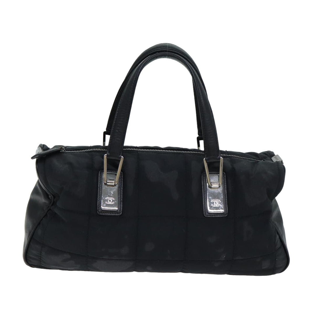 Top Quality Chanel Choco Bar Hand Bag Nylon Black CC Auth bs15707