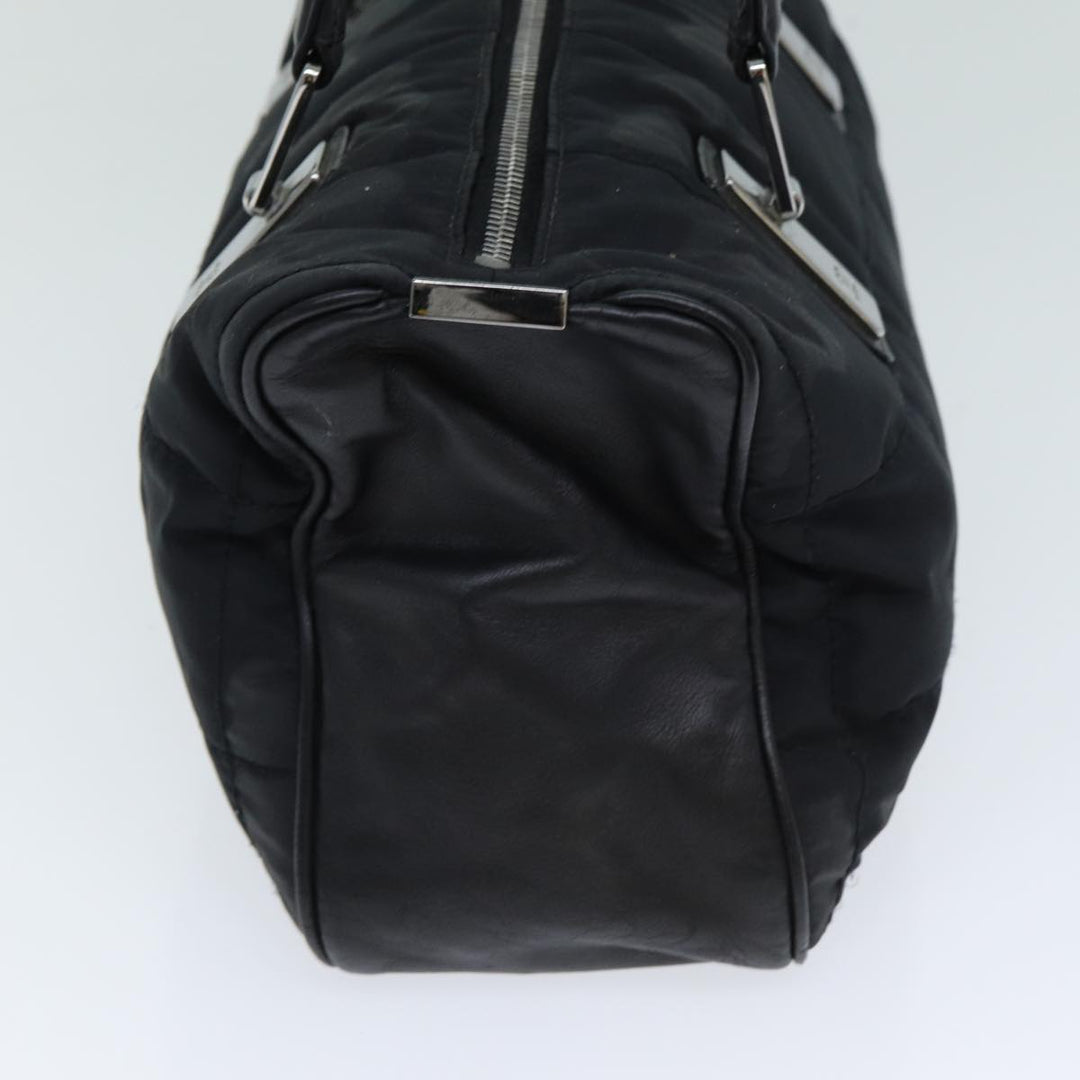 Top Quality Chanel Choco Bar Hand Bag Nylon Black CC Auth bs15707