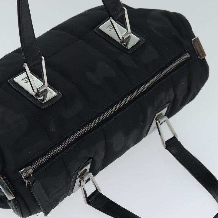 Top Quality Chanel Choco Bar Hand Bag Nylon Black CC Auth bs15707