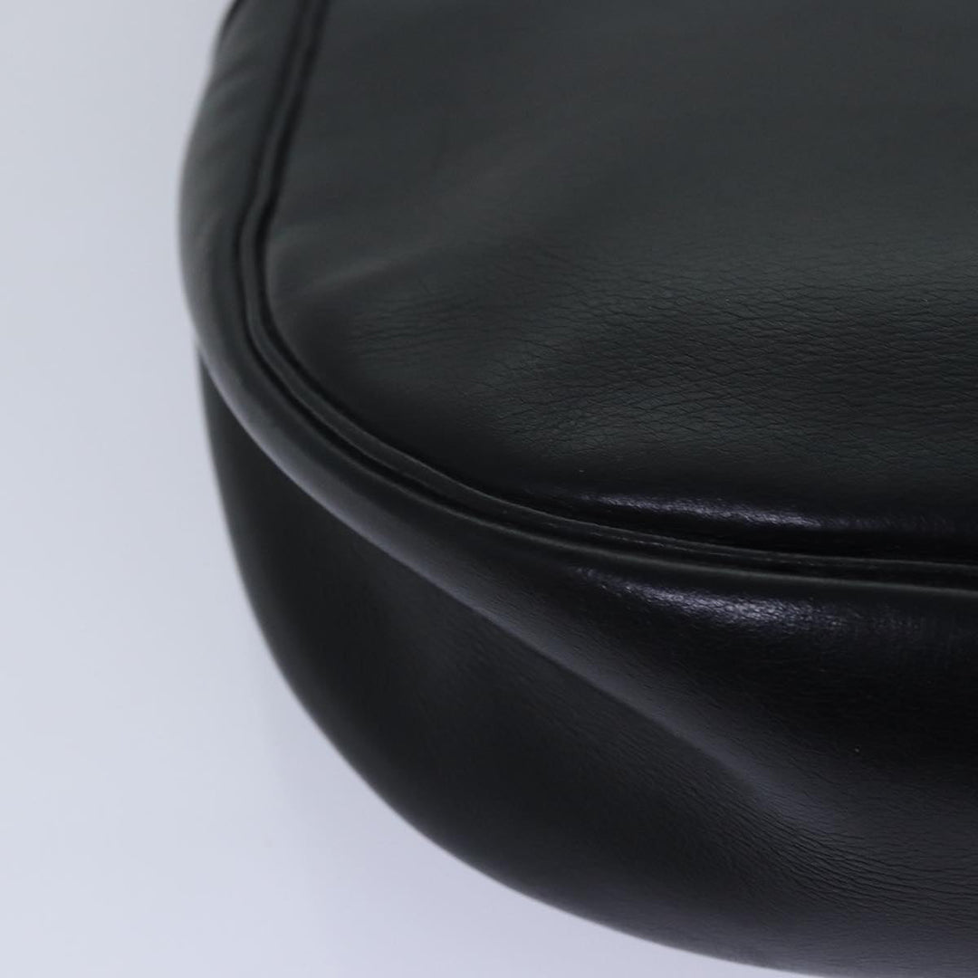 CHRISTIAN Top quality Dior Shoulder Bag Leather Black Auth bs15719