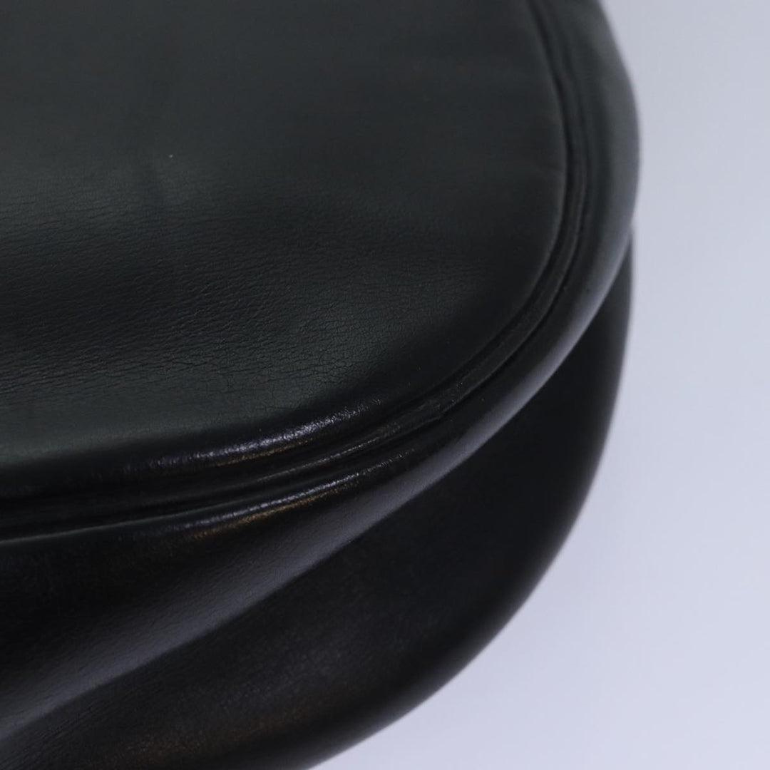 CHRISTIAN Top quality Dior Shoulder Bag Leather Black Auth bs15719