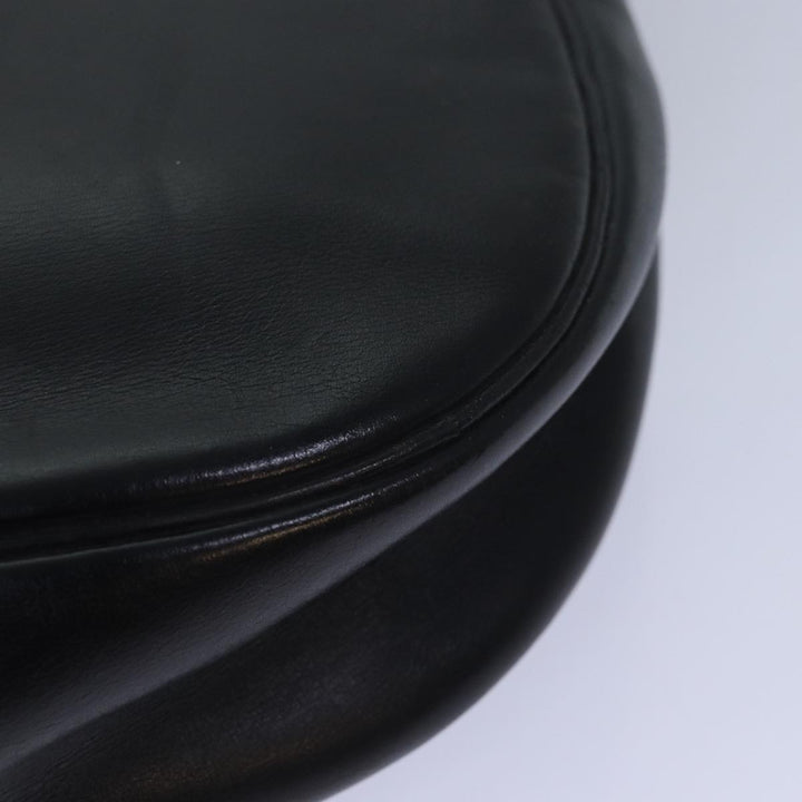 CHRISTIAN Top quality Dior Shoulder Bag Leather Black Auth bs15719