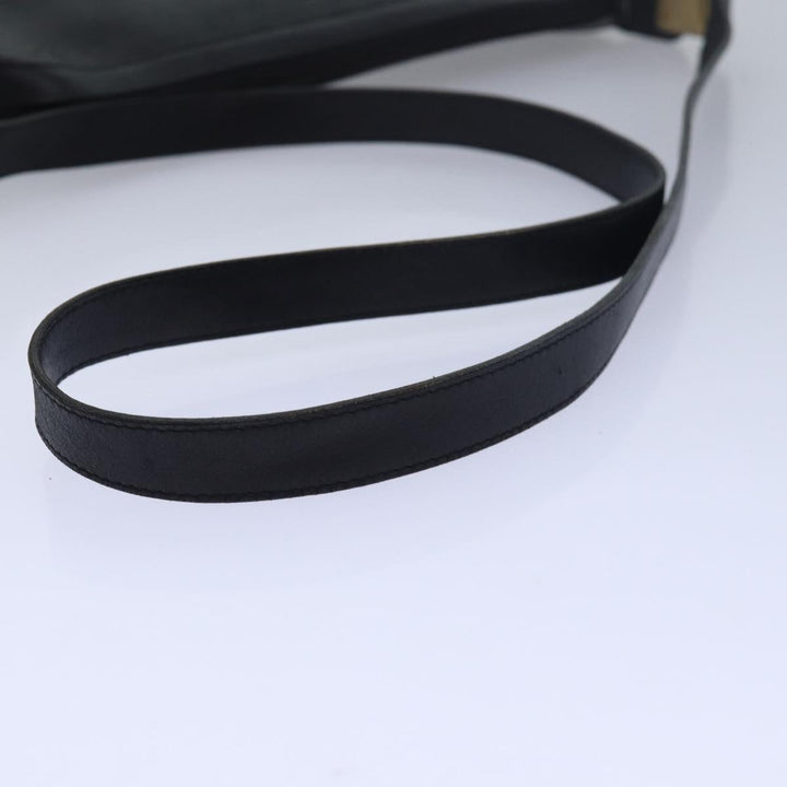 CHRISTIAN Top quality Dior Shoulder Bag Leather Black Auth bs15719